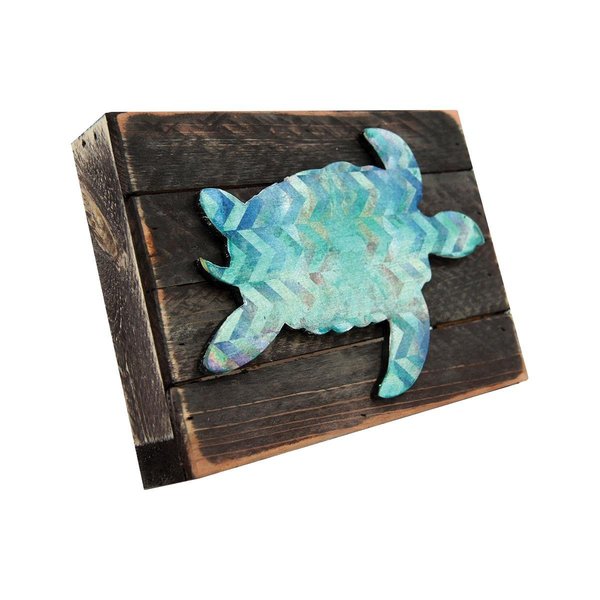 Designocracy Turtle Art on Board Wall Decor Wood 9851808